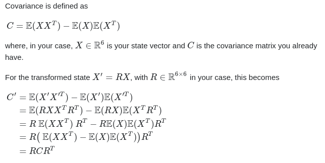 Covariance Matrix Transformation